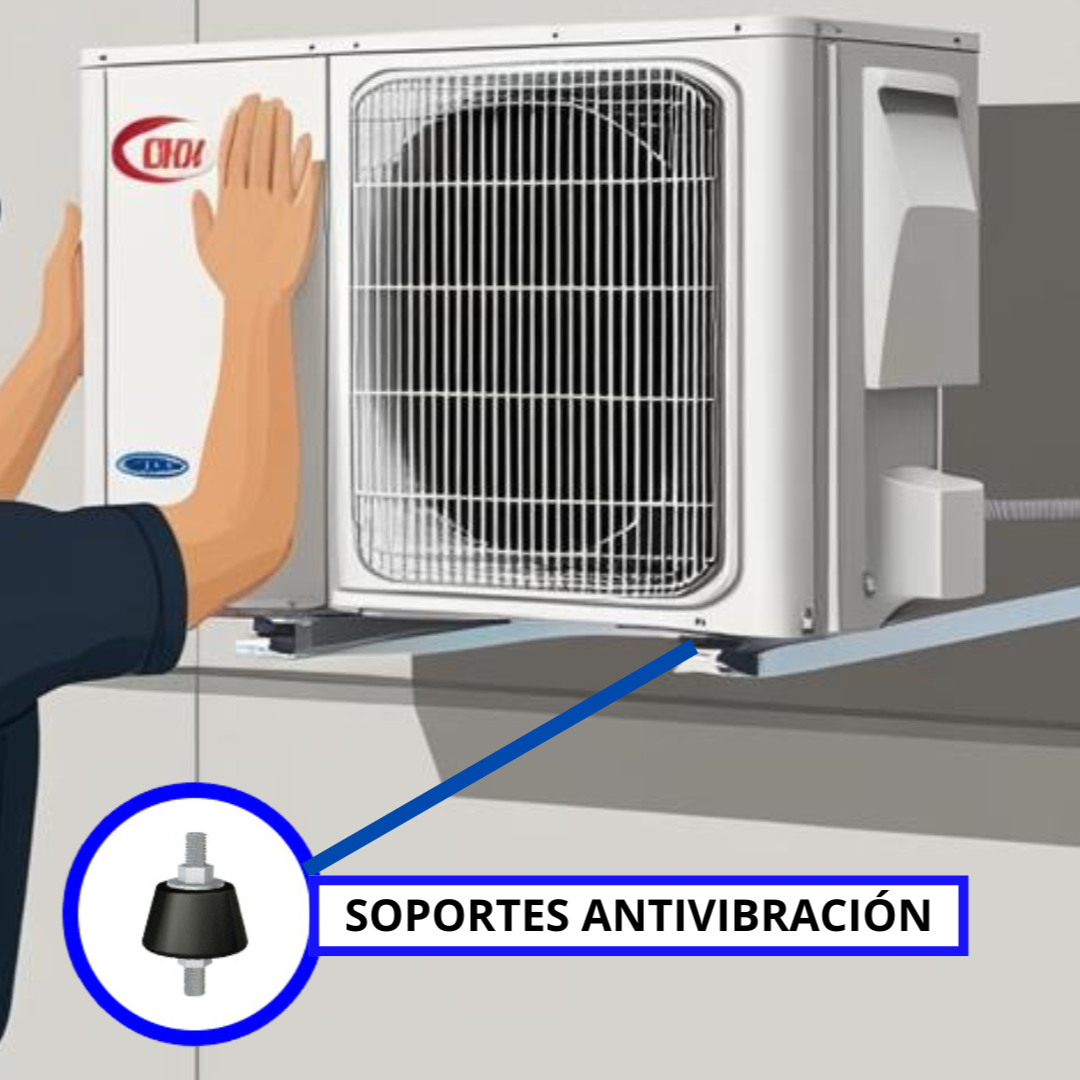 gomas antivibracion aire acondicionado anti ruido